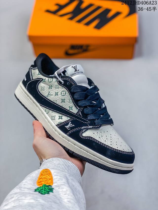 海外爆款限量发售！公司级 Travis Scott X Fragment Design X Jordan Air Jordan 1 Low Og Sp Lv联名