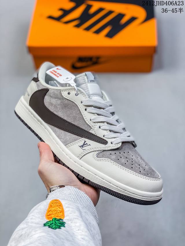 海外爆款限量发售！公司级 Travis Scott X Fragment Design X Jordan Air Jordan 1 Low Og Sp Lv联名