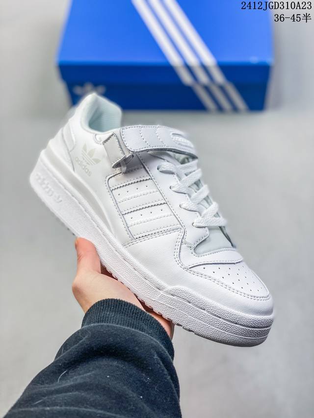 阿迪达斯forum板鞋系列阿迪84款 棕色小麦id0989 阿迪达斯adidas Originals Forum Low Cl 复古耐磨防滑轻便低帮板鞋 男女鞋