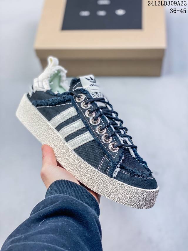 特价 真标adidas 阿迪达斯 Campus S 三叶草校园休闲板鞋 经典百搭情侣板鞋 官方货号:Id4792 尺码:36-45 Id:12Ld309A23