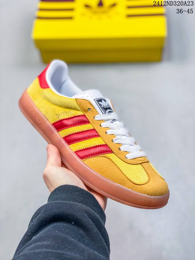 阿迪达斯 Adidas Originals X Gucci Gazelle 阿迪古驰联名经典休闲板鞋 复古男女运动鞋，融汇两个品牌丰富且历史悠久的典藏元素, A