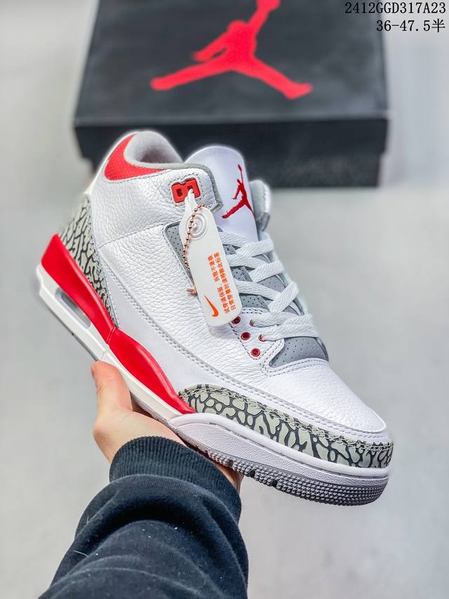 纯原 A2 原厂皮料 顶端纯原采用原厂乳胶鞋垫 Air Jordan 3 Retro Dark Lris 宫廷紫 原装私磨 原厂织唛标 顶级电绣 原厂头层皮 原