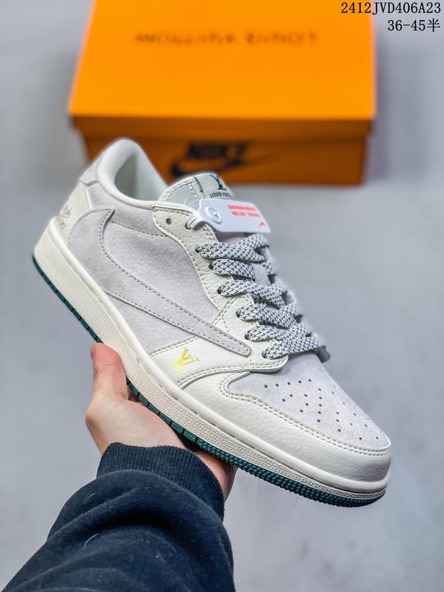 海外爆款限量发售！公司级 Travis Scott X Fragment Design X Jordan Air Jordan 1 Low Og Sp Lv联名