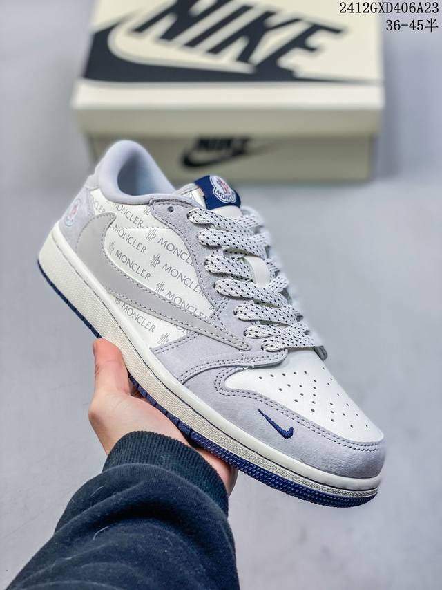 海外爆款限量发售！公司级 Travis Scott X Fragment Design X Jordan Air Jordan 1 Low Og Sp “北面联