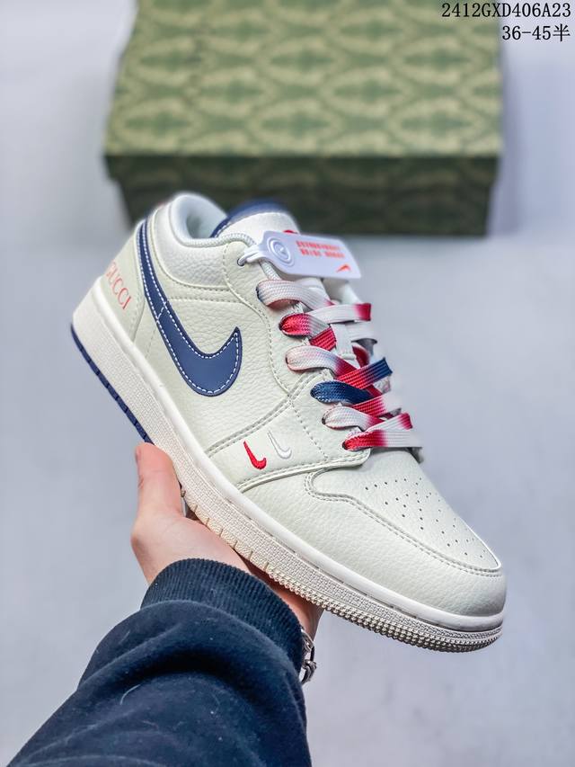 海外爆款限量发售！公司级 Nike Sb Dunk Low“Lv联名 米白红蓝双拼” 周年高端定制 低帮休闲板鞋 定制鞋盒 大厂纯原品质出货 超高清洁度 皮料切