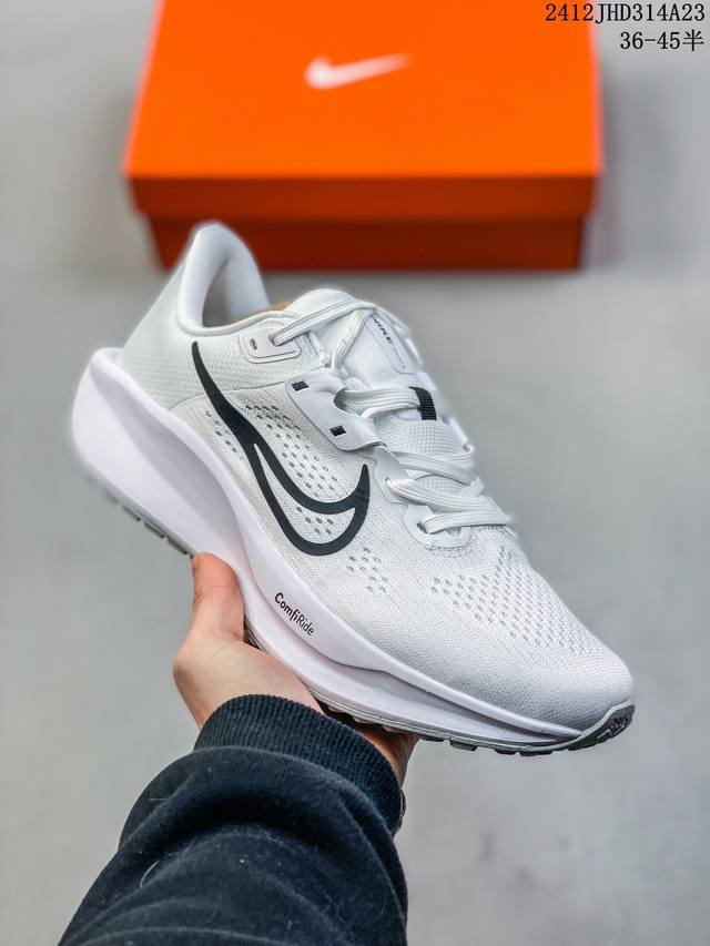 公司级nike Quest 6极速6代网面透气 时尚休闲跑步鞋 简约高科技设计采用多层材料，为双足带来凉爽感受和稳固体验时尚鞋面搭配中足包覆设计，提供稳固贴合感