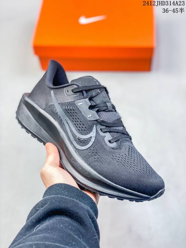 公司级nike Quest 6极速6代网面透气 时尚休闲跑步鞋 简约高科技设计采用多层材料，为双足带来凉爽感受和稳固体验时尚鞋面搭配中足包覆设计，提供稳固贴合感