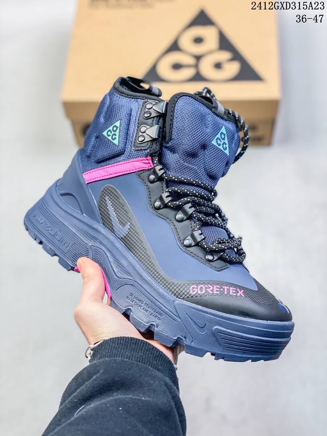 Acg Air Zoom Gaiadome Gtx 户外功能鞋 货号：D858- 这里显示的是“Summit White”和“Black”对。 Acg Airz