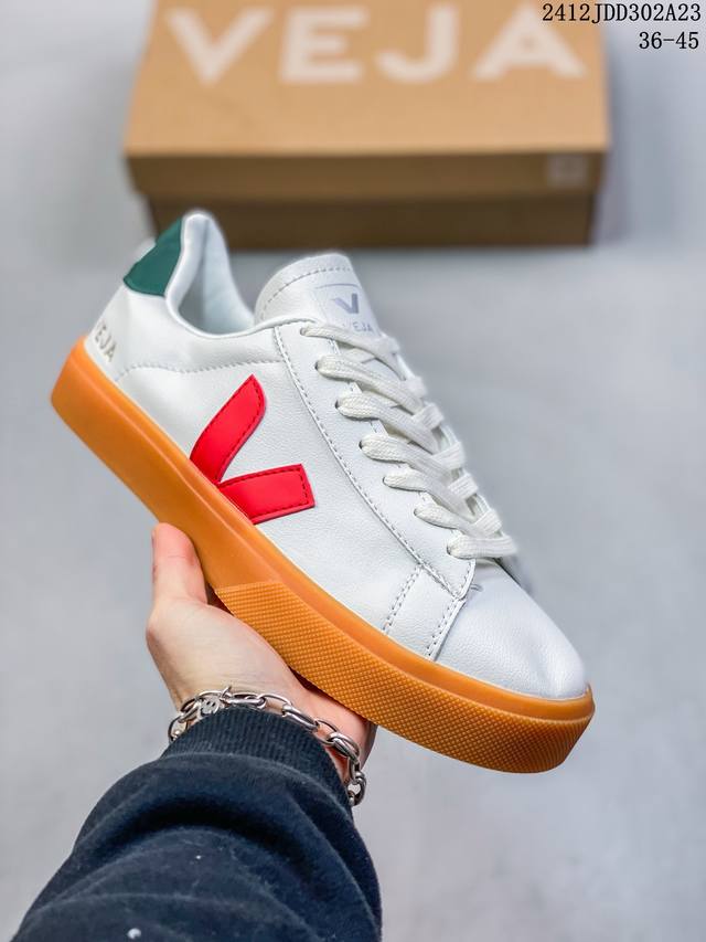 Ins爆款法国国民v字经典鞋 Veja Leather Extra Sneakers 春季入夏简约百搭款 尺码:36-45 Id:12J 302A23