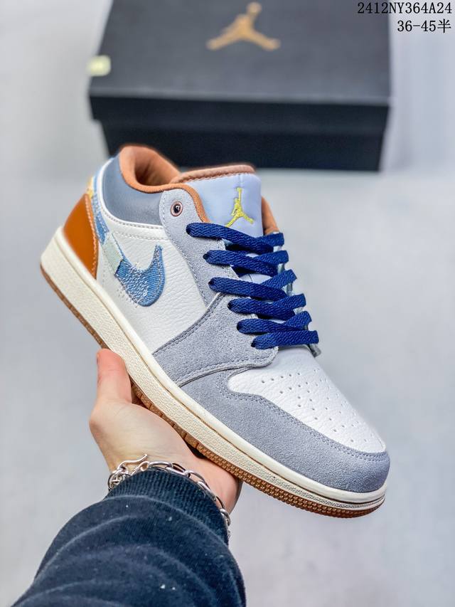 Jordan 乔丹 原比值一致厚实压手感这双aj也太小清新了，耐克nike Wmns Air Jordan 1 Low University Blue Aj1乔