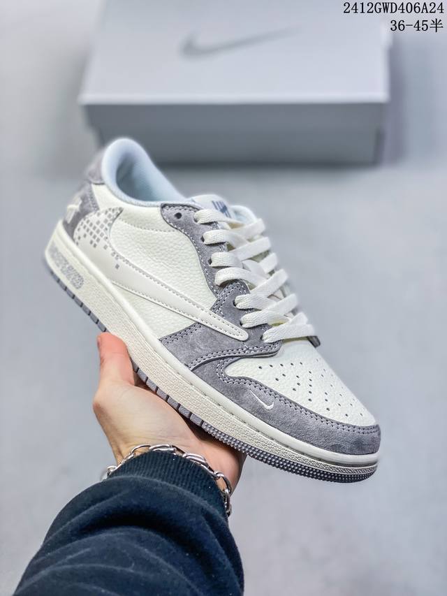 海外爆款限量发售！公司级 Travis Scott X Fragment Design X Jordan Air Jordan 1 Low Og Sp “Un联