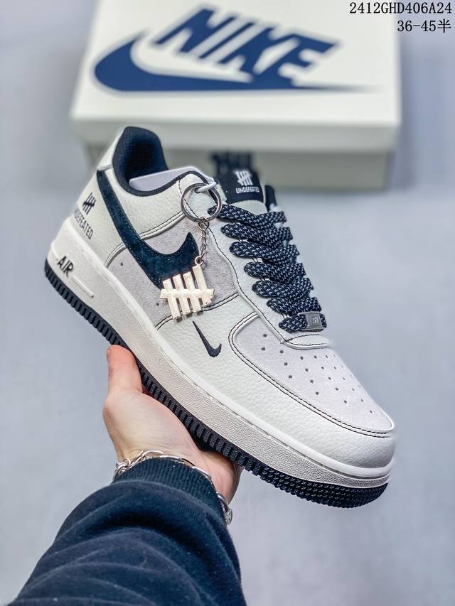 海外限量发售！公司级nike Air Force 1 '07 Low “斯图西联名--灰英文拼接”空军一号 低帮 运动鞋 休闲鞋 折边针车 工艺难度大 原楦头原