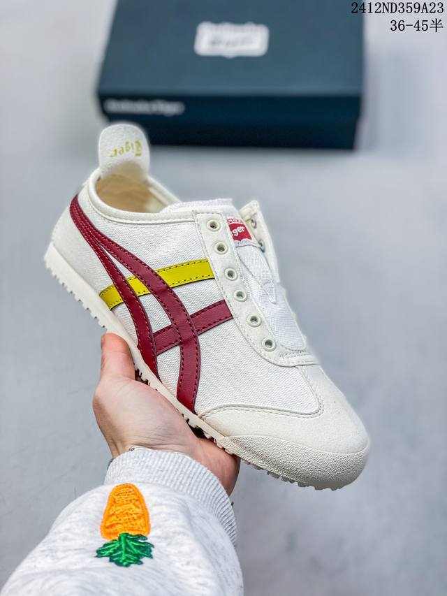 真标 Asics 亚瑟士 男女鞋真标半码制 配足弓鞋垫 日产经典老牌-鬼塚虎 Onitsuka Tiger Mexico 66经典墨西哥系列复古经典百搭板鞋休闲