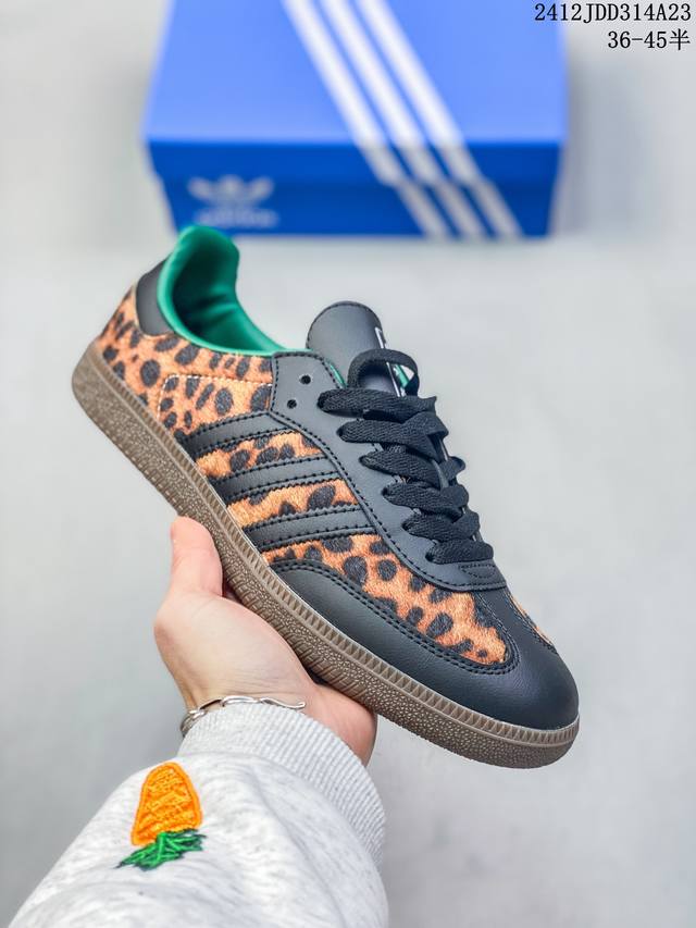 真标阿迪达斯三叶草adidas Originals Samba 桑巴舞系列绅士德训足球风百搭低帮休闲运动板鞋 货号:Ji2734 尺码:36 36.5 37 3