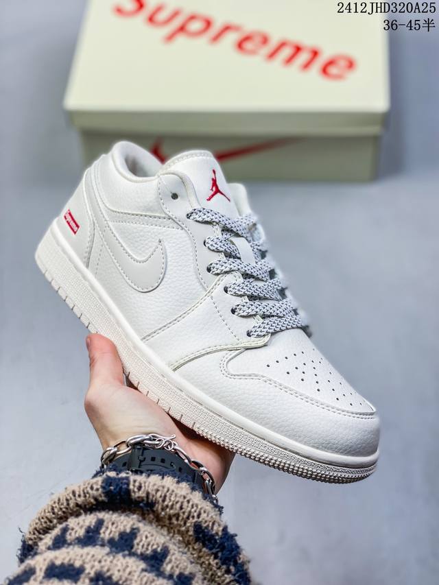 特价 Louis Vuitton X Travis Scott X Air Jordan 1 Low 路易威登 X Aj1 低帮 Lv米白蓝倒勾联名 Aj1 乔