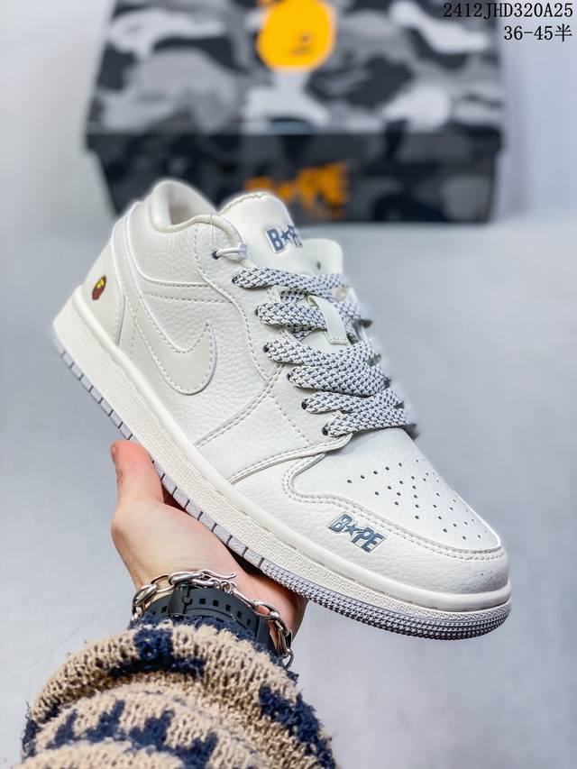 特价 Louis Vuitton X Travis Scott X Air Jordan 1 Low 路易威登 X Aj1 低帮 Lv米白蓝倒勾联名 Aj1 乔