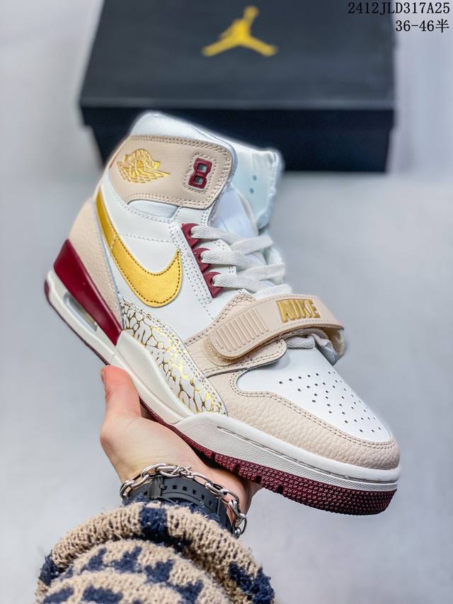 Jordan Legacy 312 Cny“蛇年限定”舒适百搭防滑耐磨 高帮复古篮球鞋男女同款 米色 12Jld317A25