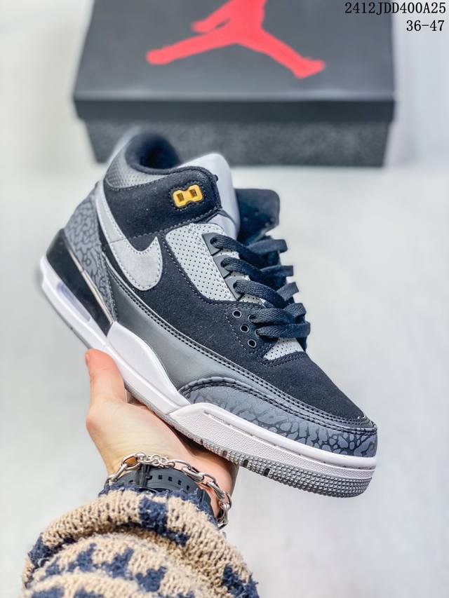 Air Jordan 3 Retro 迈克尔 乔丹aj3代中帮复古休闲运动文化篮球鞋 货号:Ck9246-001 Id12J 400A25 Size:36～47