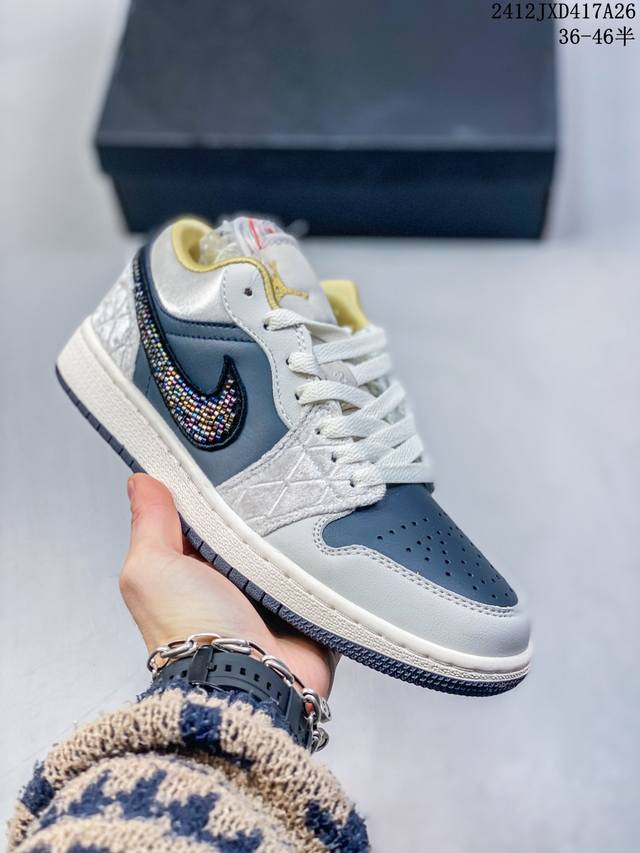 头层皮带半码 Jordan Air Jordan 1 Low Se 绸缎 低帮 复古篮球鞋 男款 黑灰 36-46带半码 尺码：见图 编码：12Jxd417A2