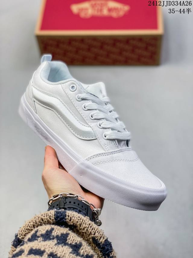 Vans Knu Skool 百搭休闲防滑减震低帮 板鞋男女同款 颜色：Vans 面包白条 尺码：35 36 36.5 37 38 38.5 39 40 40.