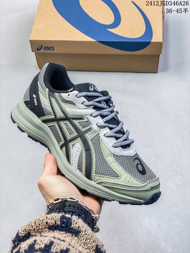 简介：真标亚瑟士asics Gel- S 复古单品 网面休闲透气跑步鞋 鞋款采用亚瑟士amplifoam科技 为运动中带来回弾性和轻量性感受 工程网眼鞋面提供运