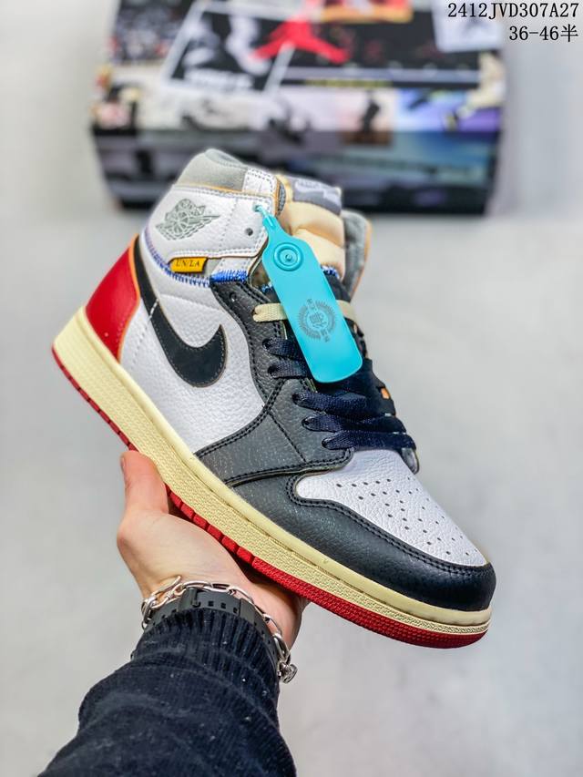 公司级 耐克 男女同款运动板鞋 Nike Air Jordan 1 Retro High Og 乔丹一代aj1 乔1 Aj1 篮球鞋复刻运动鞋。皮面高帮板鞋的设