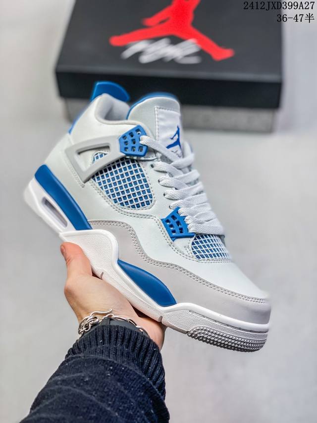 头层皮升级乳胶鞋垫 1:1原版还原air Jordan Aj4 Retro 原鞋开发原楦原纸板同源开发 完美呈现乔4的版型 内侧正确双色网格 还原细节 原厂皮料