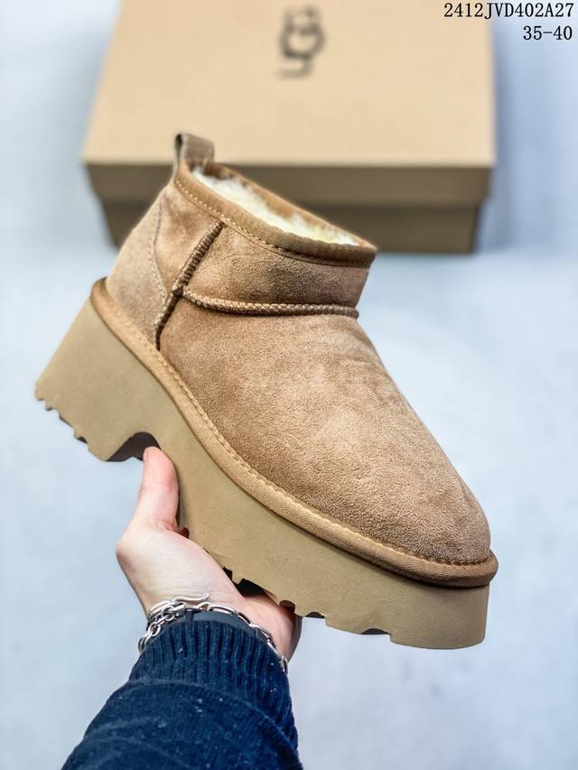 Ugg W Dakota 6109 冬季加绒保暖厚底高帮雪地靴 防滑舒适 牛皮材质 人造毛绒 Size:36-40码 #12Jvd402A27