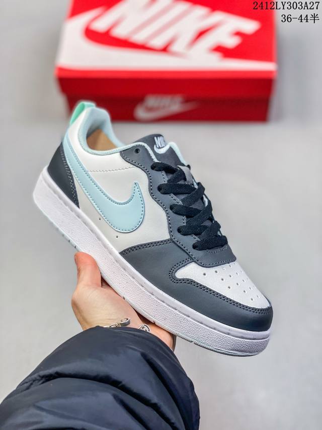 真标半码耐克 Nike Court Borough Low 低帮百搭透气休闲运动板鞋 经典耐用的设计 兼顾舒适脚感和出众风范 演绎匠心之作 结构性的支撑贴合感结