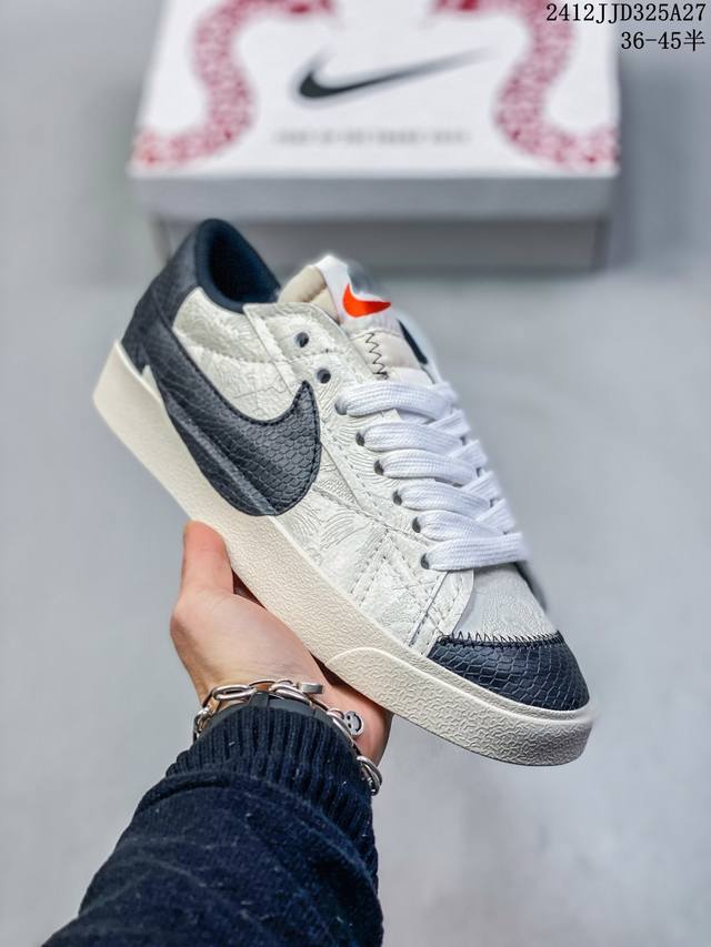 耐克nike Blazer '77 Lx Nn 蛇年开拓者织物合成革 包裹性保暖防滑耐磨轻便 板鞋 12Jjd325A27