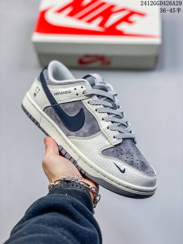 海外爆款限量发售！高端定制nike Sb Dunk Low“暴力熊联名 白灰深蓝钩周年高端定制 低帮休闲板鞋 定制鞋盒 大厂纯原品质出货 超高清洁度 皮料切割干