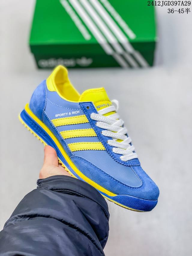 简介：真标阿迪达斯adidas Sl 72 Rs 三叶草复古休闲跑步鞋休闲运动鞋 货号:Jh6701 尺码:36 36.5 37 38 38.5 39 40 4