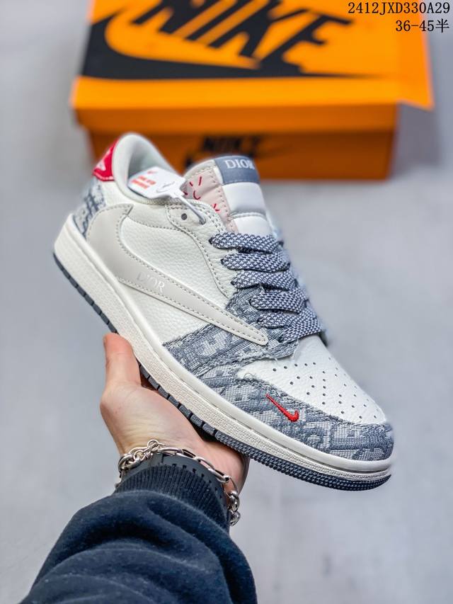 公司级travis Scott X Fragment Design X Air Jordan 1 Low Og Sp Aj1 乔1 低帮文化休闲板鞋 Xy268