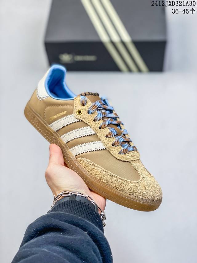 阿迪达斯 德训鞋 Adidas Originals Samba Og Shoes 经典运动鞋小白鞋 T头鞋 彰显休闲摩登风情的时尚经典鞋。它诞生于50年代的足球