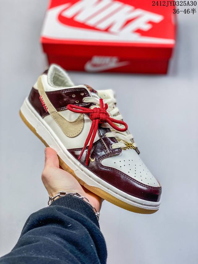 耐克nike Dunk Low Cny Year Of The Snake Lx Cn 中国年“蛇年” 防滑耐磨 低帮 板鞋 白金红 12Jyd325A30