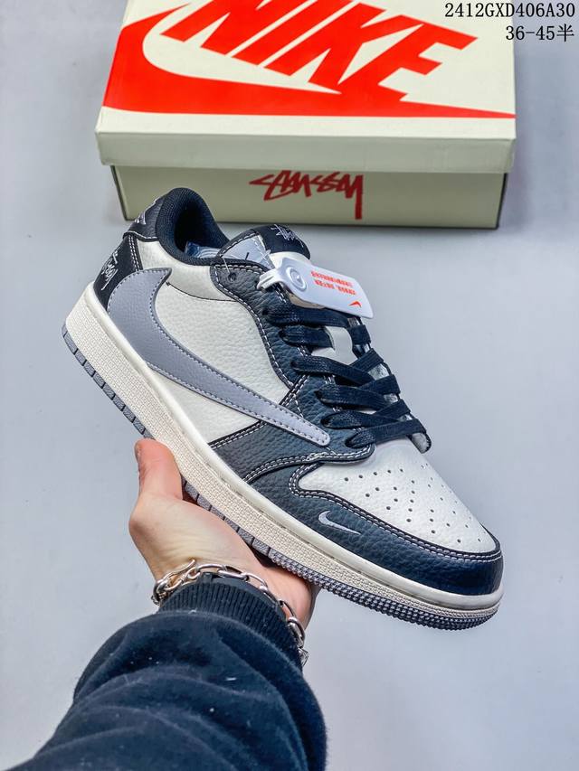 Travis Scott X Fragment Design X Jordan Air Jordan 1 Low Og Sp “Lv联名 米灰底” 多方联名合作