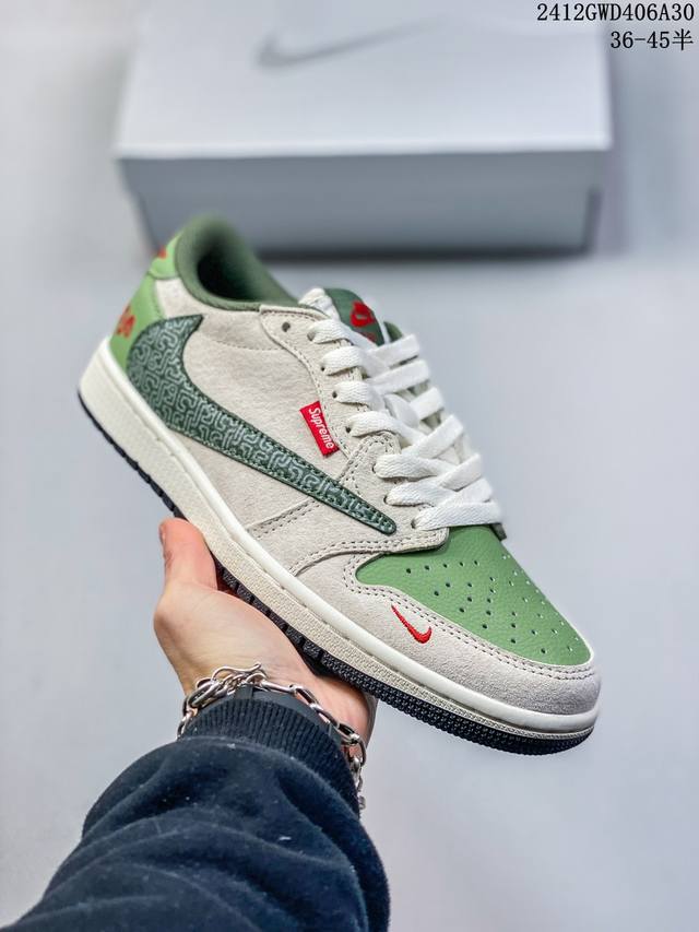 海外爆款限量发售！公司级 Travis Scott X Fragment Design X Jordan Air Jordan 1 Low Og Sp “蛇年限