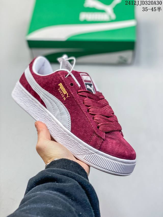 彪马puma Suede Xl 低帮复古轻便透气防滑减震休闲鞋 厚底增高运动板鞋 类型：男女鞋 尺码: 35-45含半码 货号：395777-02 编码：12J