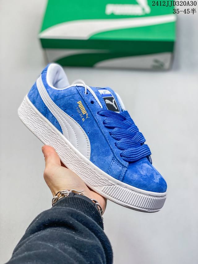 彪马puma Suede Xl 低帮复古轻便透气防滑减震休闲鞋 厚底增高运动板鞋 类型：男女鞋 尺码: 35-45含半码 货号：395777-02 编码：12J