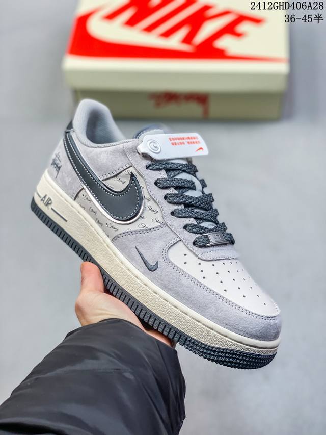 海外限量发售！公司级nike Air Force 1 '07 Low “蛇年限定 灰黑蛇鳞”空军一号 低帮 运动鞋 休闲鞋 折边针车 工艺难度大 原楦头原纸板