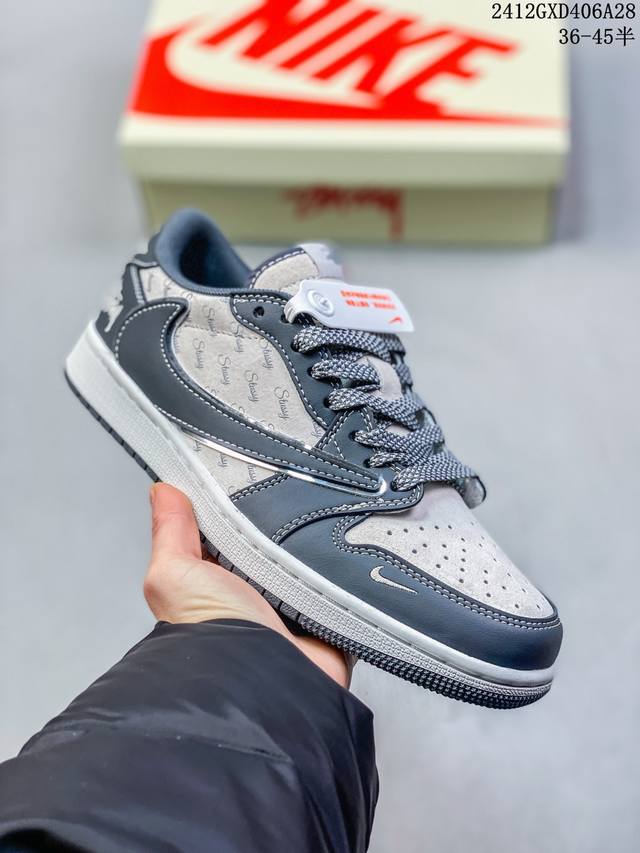 款限量发售！公司级 Nike Jordan Air Jordan 1 “Mlb联名 复古蓝牛仔” 高端定制 低帮 复古 减震 防滑 耐磨 篮球鞋 定制鞋盒 大厂