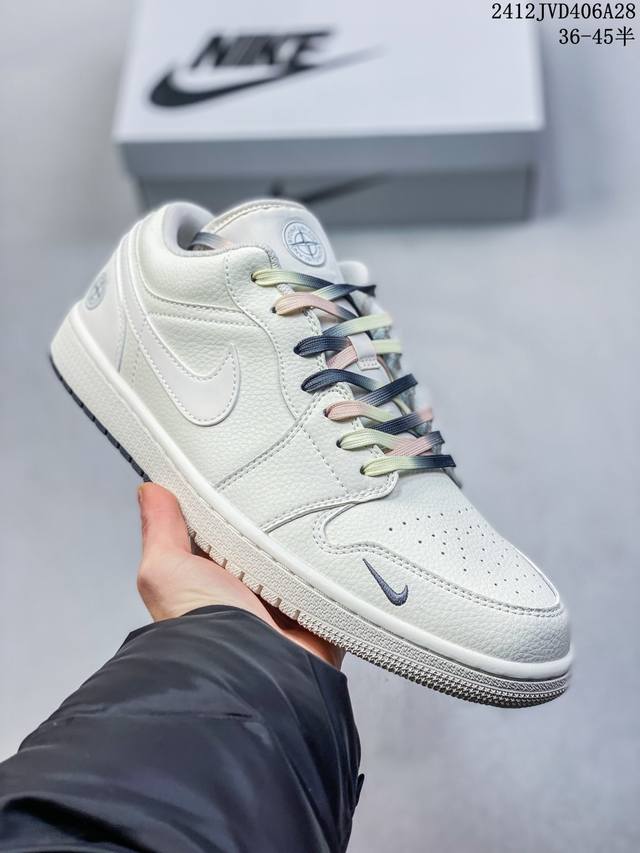 海外爆款限量发售！公司级 Nike Jordan Air Jordan 1 “Mlb联名 复古蓝牛仔” 高端定制 低帮 复古 减震 防滑 耐磨 篮球鞋 定制鞋盒