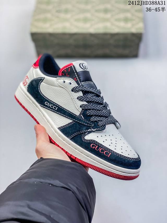 公司级 Travis Scott X Fragment Design X Jordan Air Jordan 1 Low Og Sp “古驰联名 白青玉” 多方