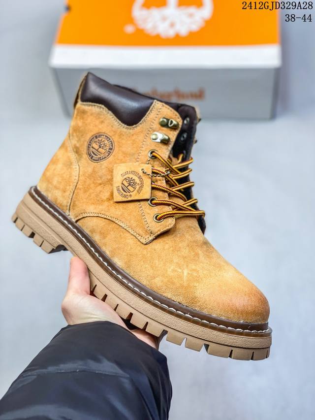 Timberland添柏岚 天伯伦户外高帮休闲大黄靴系列 #广东大厂品质 原盒原包装 #24Ss新款 时尚潮流搭配 面料采用意大利顶级磨砂细纹牛皮 搭配防臭防腐