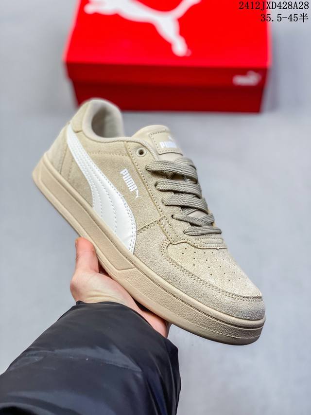 公司级马彪 Puma Caven 2.0 Buck复简古 约便轻低帮运休动板闲鞋 鞋身通体采用细腻的麂皮材质，厚实柔软，质感出众；鞋侧保留puma标志性跑道图案