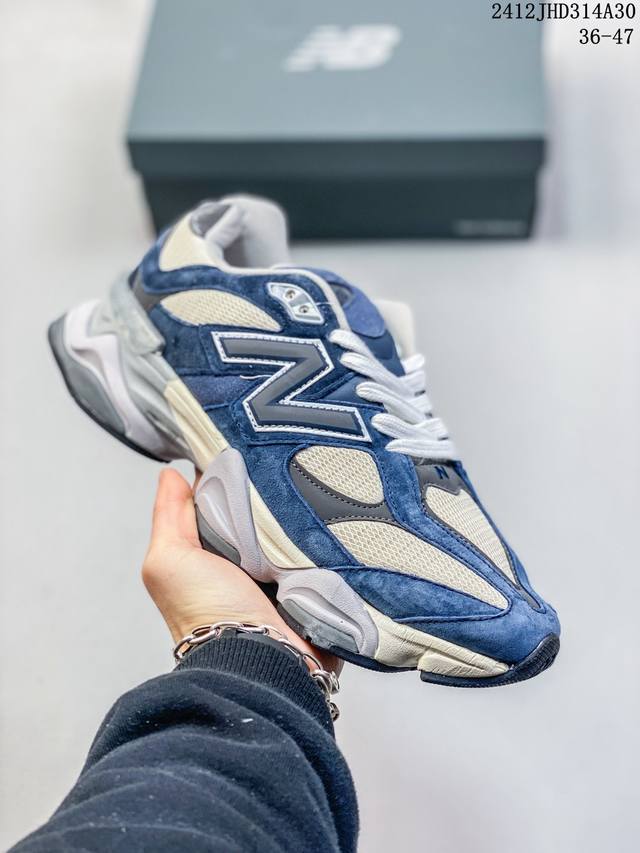 公司级new Balance 公司级版本 Nb9060 联名款 复古休闲运动慢跑鞋 鞋款灵感源自设计师本人对夏日的怀日回忆。鞋面大身由空间双格及磨砂鞋面拼接而生