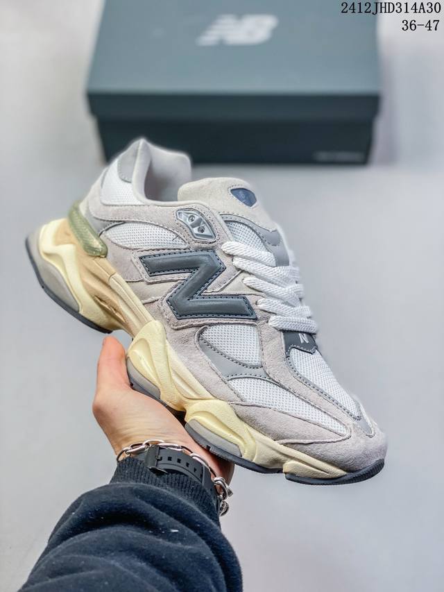 公司级new Balance 公司级版本 Nb9060 联名款 复古休闲运动慢跑鞋 鞋款灵感源自设计师本人对夏日的怀日回忆。鞋面大身由空间双格及磨砂鞋面拼接而生