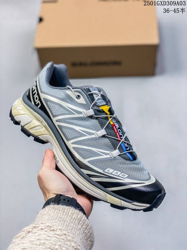 萨洛蒙 Salomon Slab Xt-6 Adv 元祖灰黑白紫蓝复古户外鞋 473057 尺码：见图 编码：01Gxd309A03