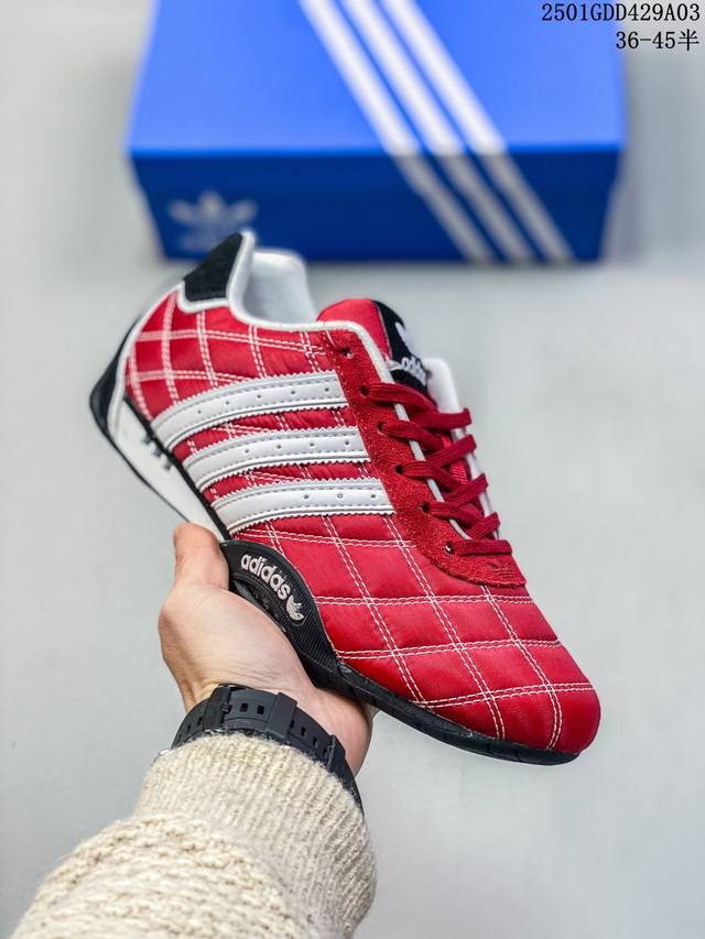 Adidas Adiracer Lo阿迪达斯复古学院绿尼龙皮面拼接赛车鞋休闲鞋 尺码：36-45半 编码：01G 429A03