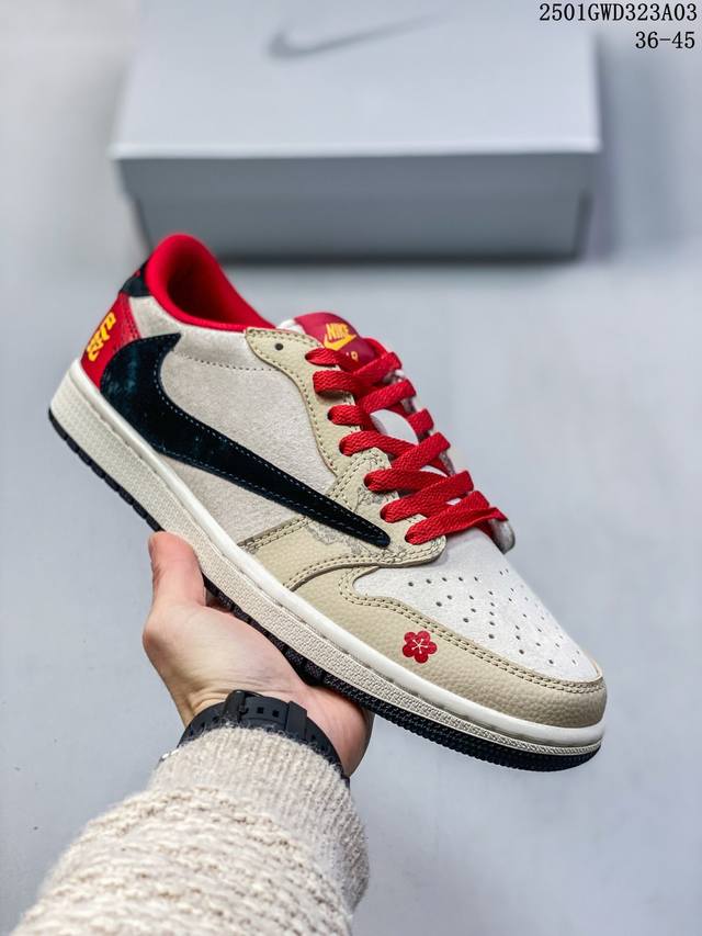 海外爆款限量发售！公司级 Travis Scott X Fragment Design X Jordan Air Jordan 1 Low Og Sp “蛇年限